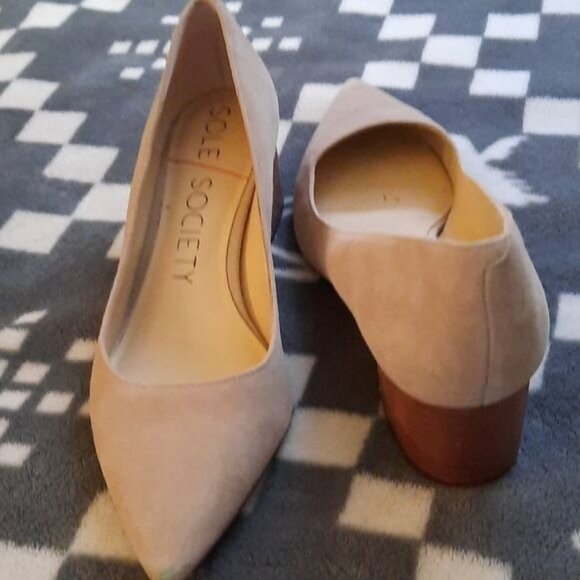 Sole Society Beige Suede Heels - Picture 9 of 9